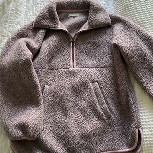 Madewell Sherpa Zipper Pullover